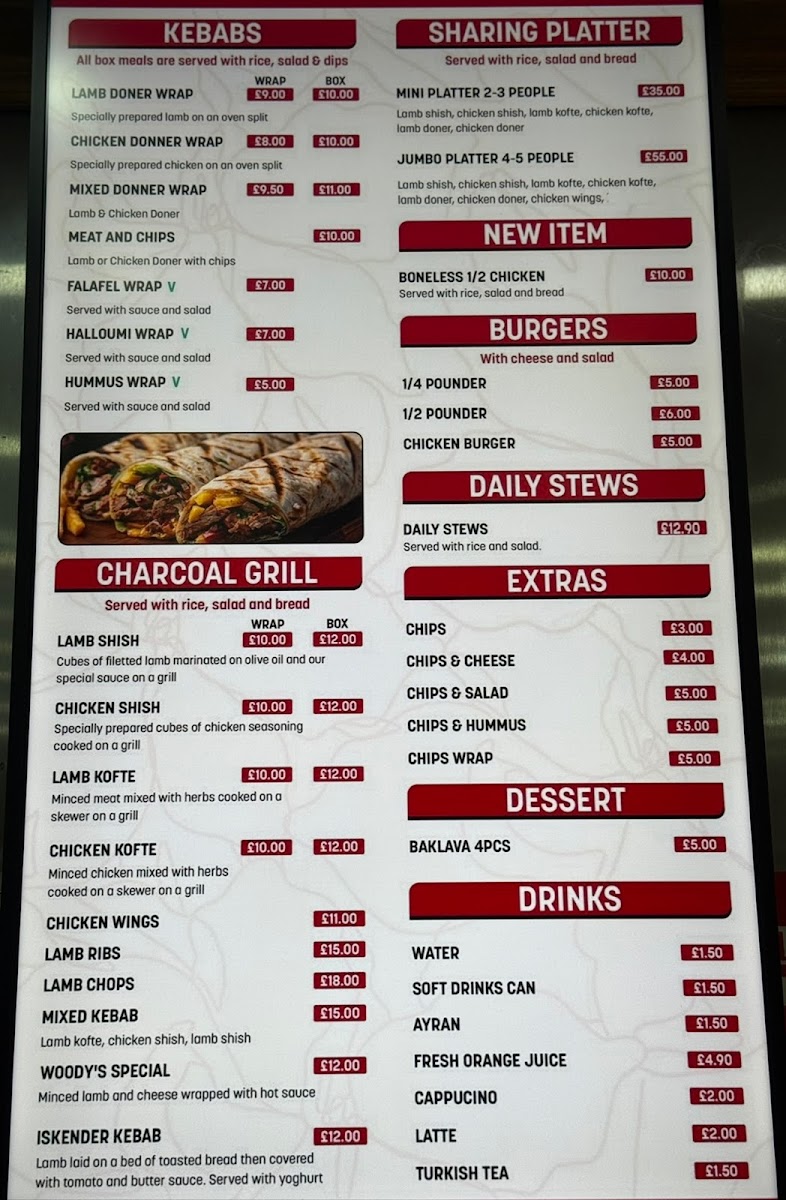 Woody Charcoal Menu - Image 1